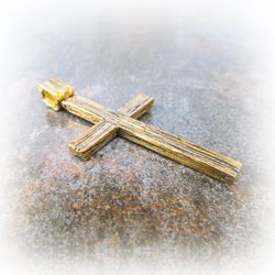 Big bronze cross necklace pendant,rustic bronze Cross pendant,gothic cross jewellery,christian cross necklace pendant