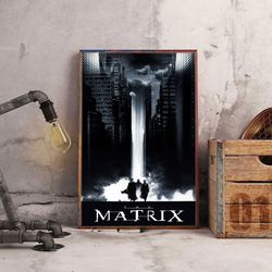 the matrix poster, movie poster, film poster, wall art, wall decor, prints, home decor, redefining reality's boundaries