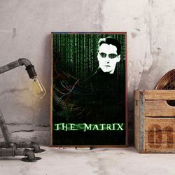 the matrix poster, movie poster, film poster, wall art, wall decor, prints, home decor, awakening in the matrix wall art