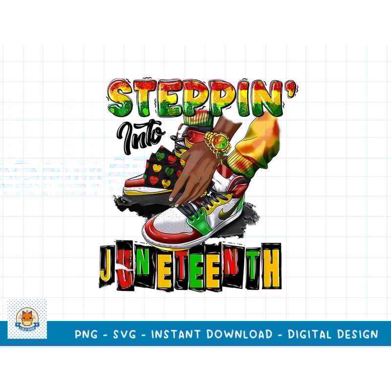 Stepping Into Juneteenth African American Black Shoes T-Shirt copy.jpg