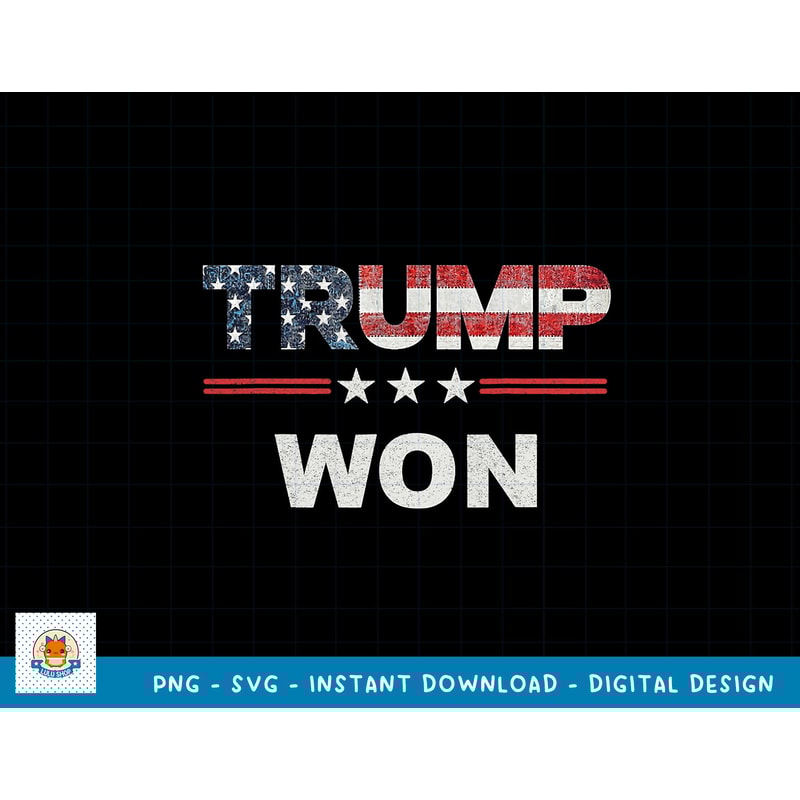 Trump Won T Shirt 4th of July American Flag T-Shirt copy.jpg