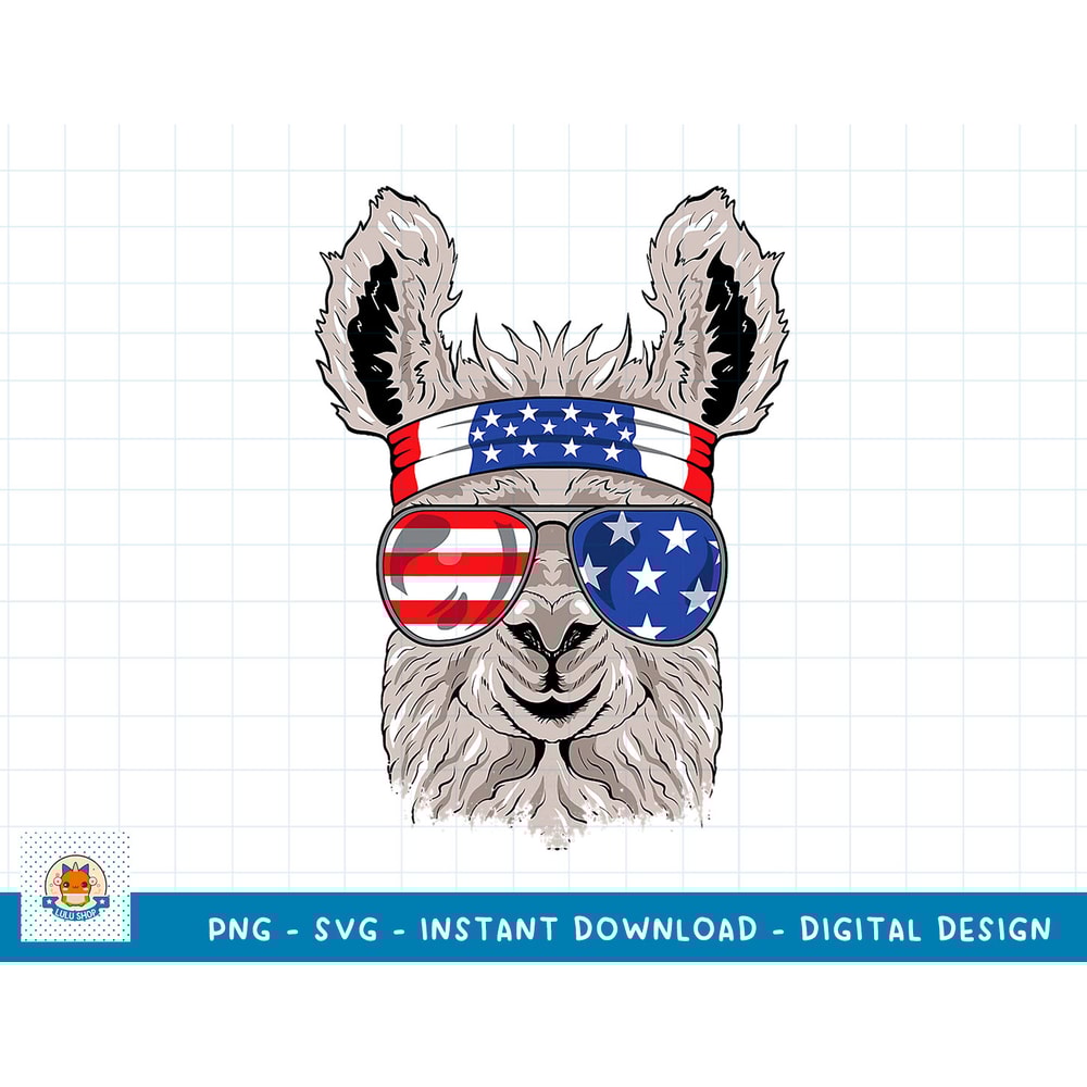 USA Patriotic Llama Shirt - July 4th T-shirt - Alpaca copy.jpg