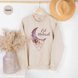 retro ramadan hoodies and sweaters, gift for muslim, eid mubarak crewneck sweatshirt, muslim women long sleeve shirts, f