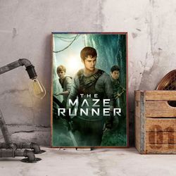 the maze runner poster, movie poster, film poster, wall art, wall decor, prints, home decor, running through shadows