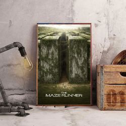 the maze runner poster, movie poster, film poster, wall art, wall decor, prints, home decor, conquer the maze poster