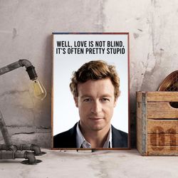 the mentalist poster, movie poster, film poster, wall art, wall decor, prints, home decor, cracking the mind's code wall