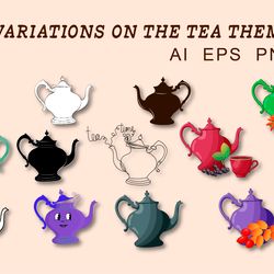 Various types of teapots