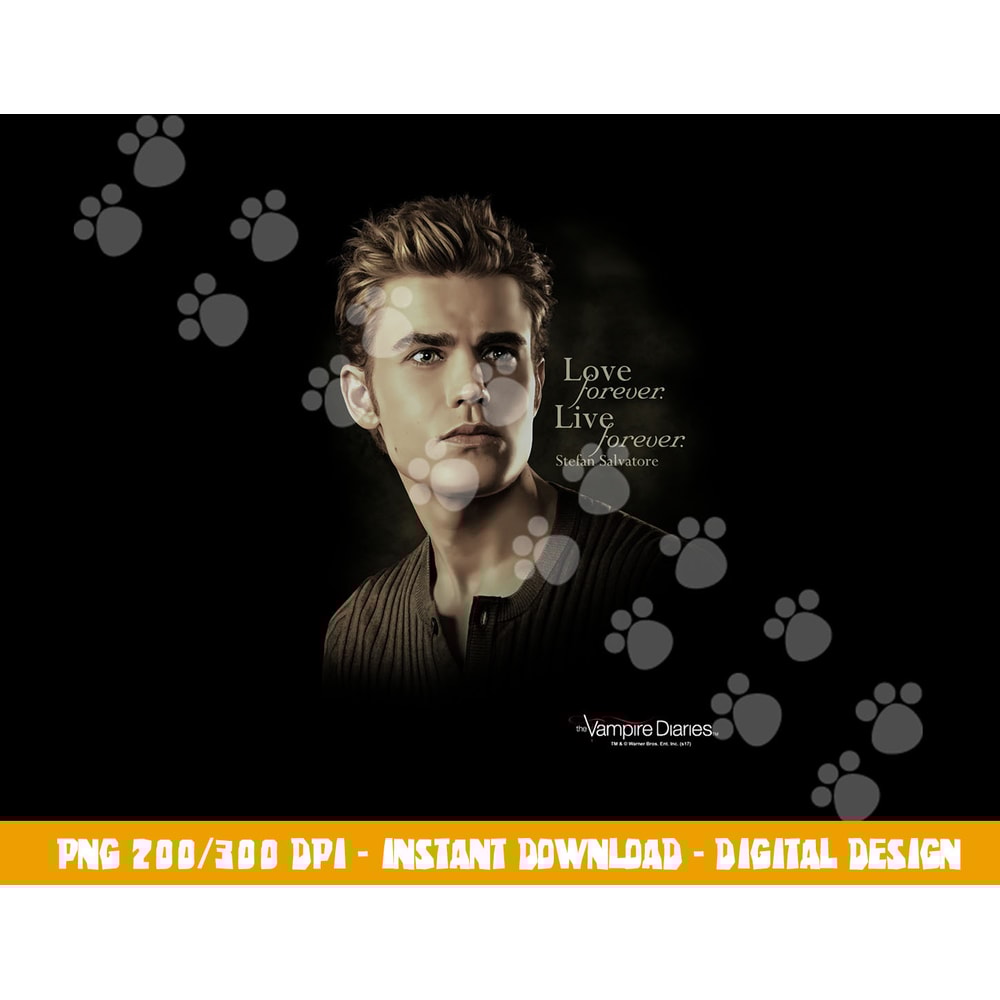 Vampire Diaries Stefan Forever Longsleeve T Shirt Long Sleeve png, sublimation .jpg