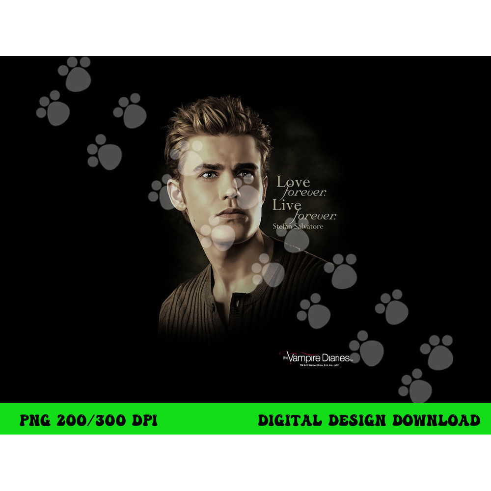 Vampire Diaries Stefan Forever Longsleeve T Shirt Long Sleeve  png, sublimation .jpg