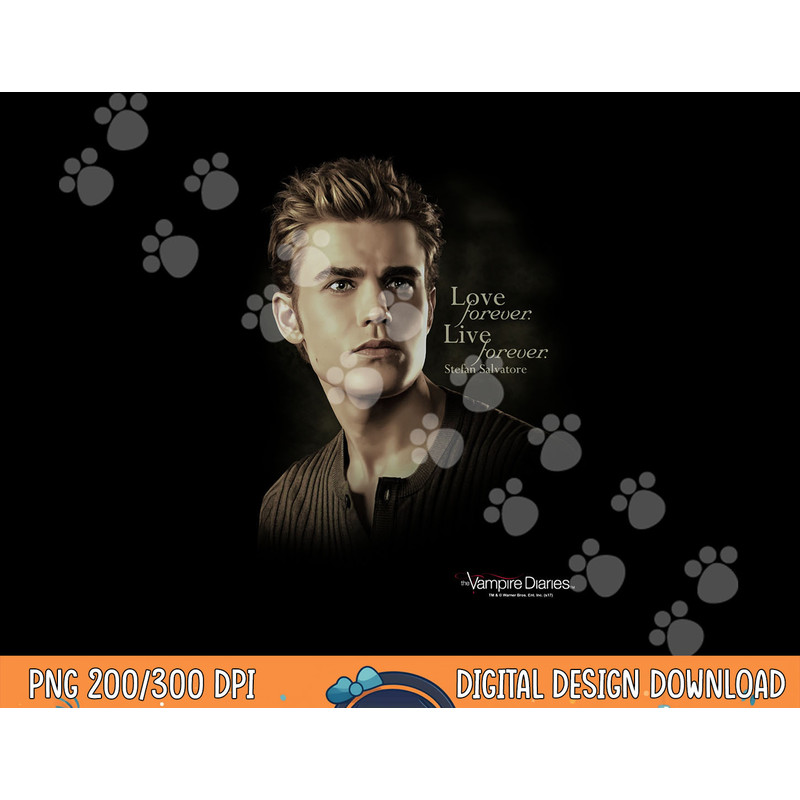 Vampire Diaries Stefan Forever Longsleeve T Shirt Long Sleeve  png, sublimation .jpg