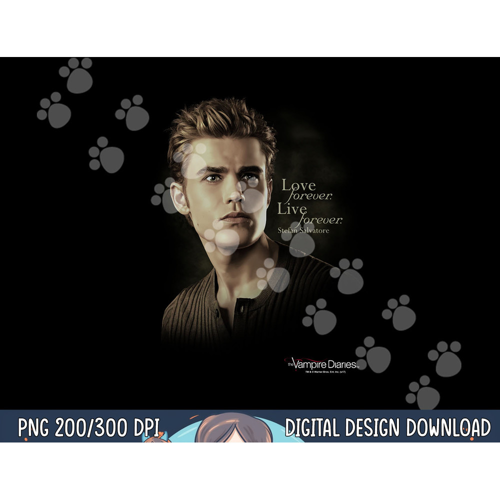 Vampire Diaries Stefan Forever Longsleeve T Shirt Long Sleeve png, sublimation .jpg