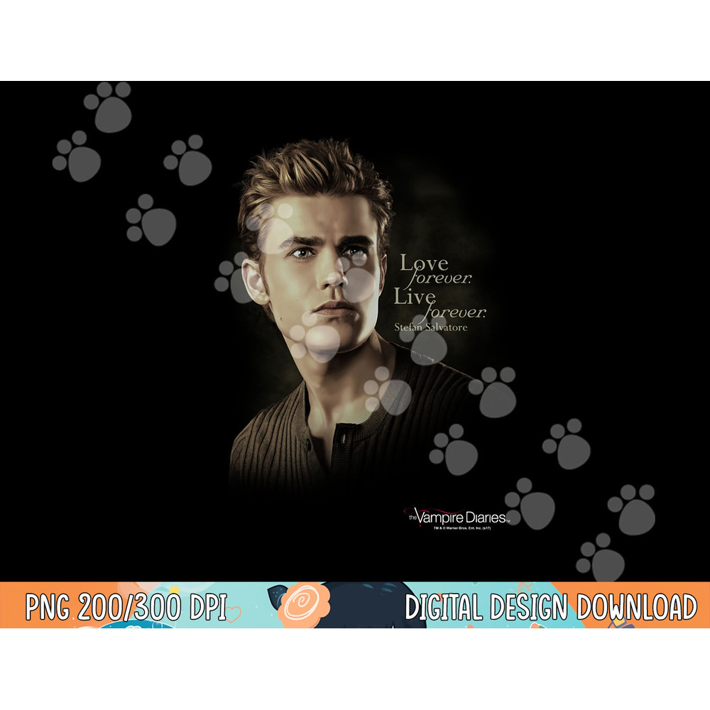 Vampire Diaries Stefan Forever Longsleeve T Shirt Long Sleeve  png, sublimation .jpg