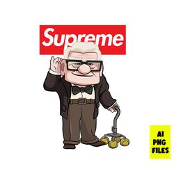 carl fredricksen supreme png, supreme logo png, carl fredricksen png, cartoon supreme png, cartoon png, ai digital file