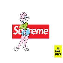 lola bunny supreme png, supreme logo png, lola bunny png, cartoon supreme png, cartoon png, ai digital file