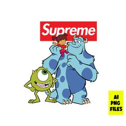 monsters, inc supreme png, supreme logo png, monsters, inc png, cartoon supreme png, cartoon png ai digital file