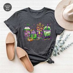 mardi gras drinks tshirts, new orleans parade clothing, mardi gras coffee graphic tees, mardi gras crewneck sweatshirts,