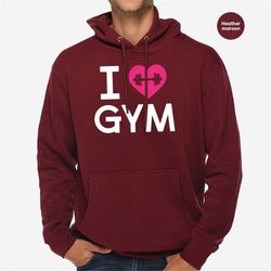 bodybuilding love hoodie, valentines day gift, i love gym valentines day sweatshirt, valentine long sleeve shirt, gift f