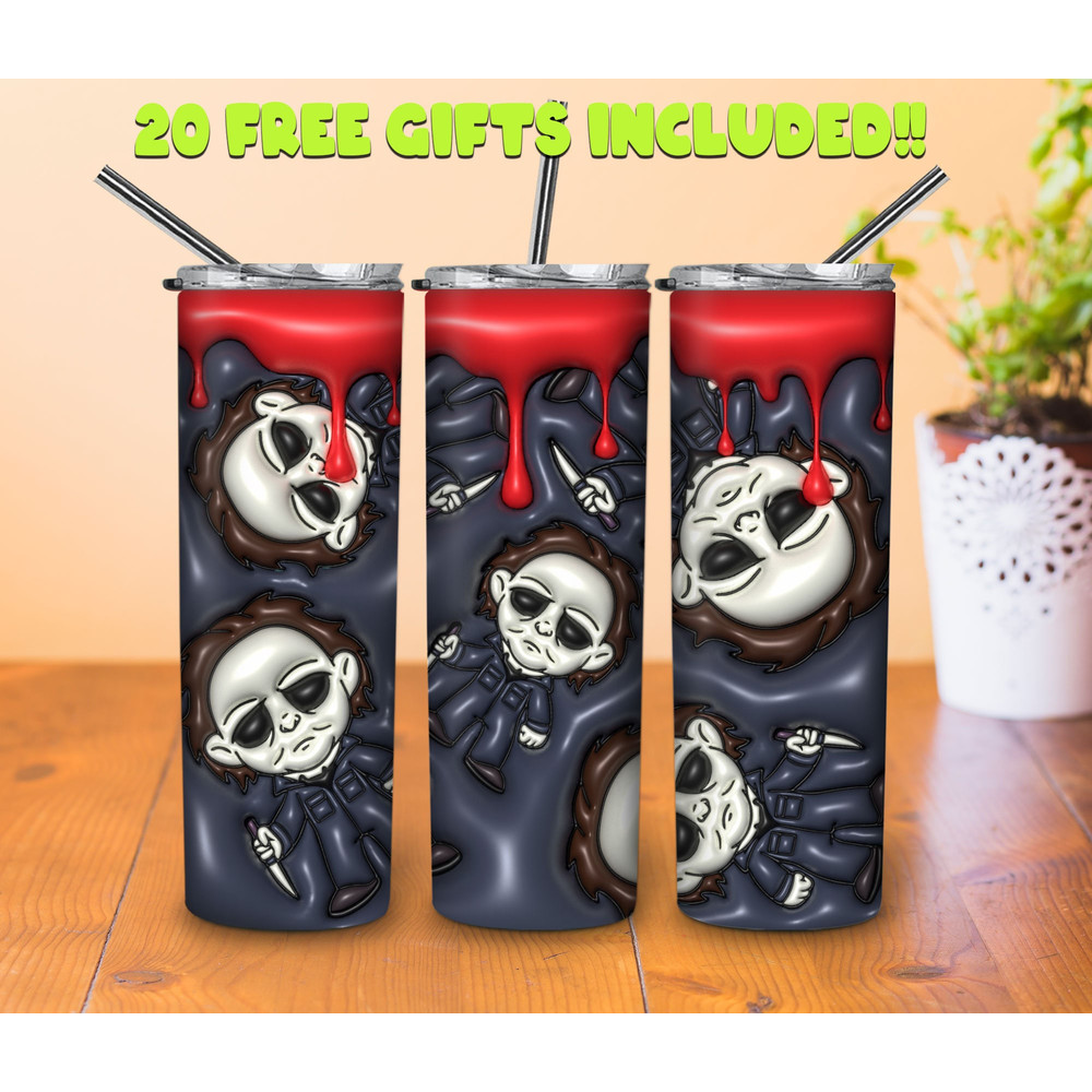 Horror Movie Tumbler, Horror Movie Skinny Tumbler, Horror Movie 20oz Skinny Tumbler, Shadows Fear Tumbler.png