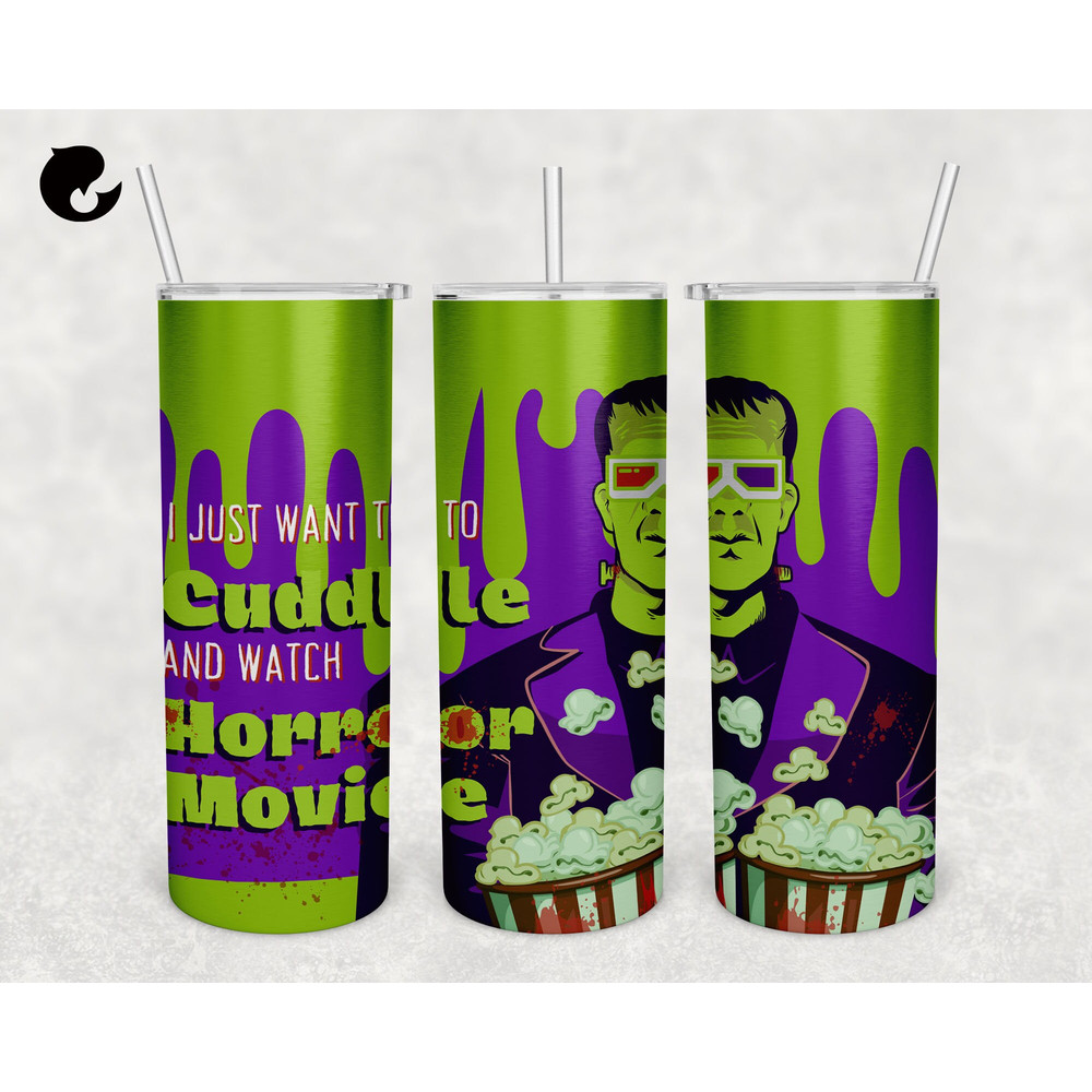 Horror Movie Tumbler, Horror Movie Skinny Tumbler, Horror Movie 20oz Skinny Tumbler, Spooky Stories Unbound Tumbler.png