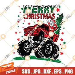 Monster Truck Christmas Svg, Christmas Tree, Santa svg ,Mery Christmas svg, christmas svg