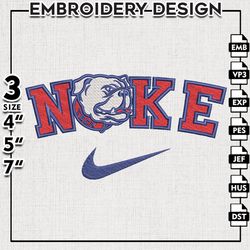 Nike Louisiana Tech Bulldogs Embroidery Designs, NCAA Embroidery Files, Louisiana Tech Bulldogs Machine Embroidery Files