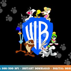 wb100 looney tunes classic warner bros. logo  png, sublimation