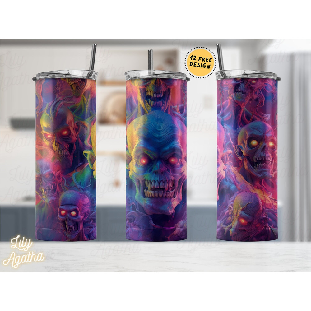 Horror Movie Tumbler, Horror Movie Skinny Tumbler, Horror Movie 20oz Skinny Tumbler, The Horrors Within Tumbler.png