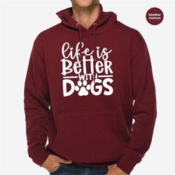 dog mama hoodie, dog mama crewneck sweatshirt, paw long sleeve shirt, cute dog, dog owner outfit, dog gifts for her, mom