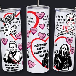 horror movie tumbler, horror movie skinny tumbler, horror movie 20oz skinny tumbler, unleash the horror tumbler