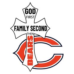 god first family second then bears svg
