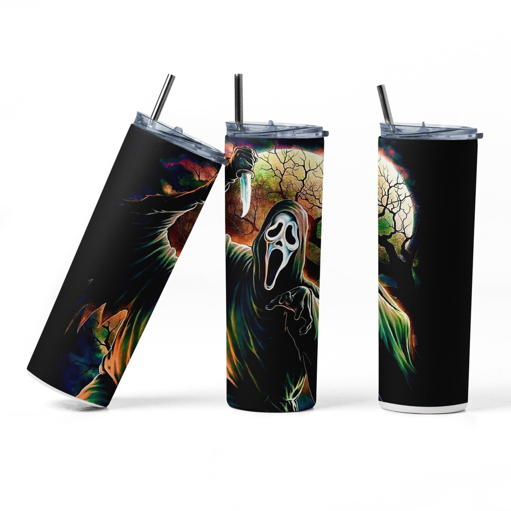 Horror Movie Tumbler, Horror Movie Skinny Tumbler, Horror Movie 20oz Skinny Tumbler, Vicious Vixens Tumbler.png