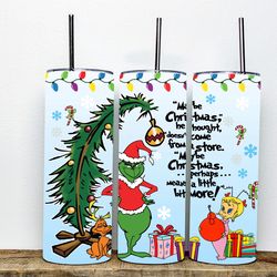 grinch christmas skinny tumbler, sublimation 20oz skinny tumbler, christmas custom cup 30oz skinny tumbler