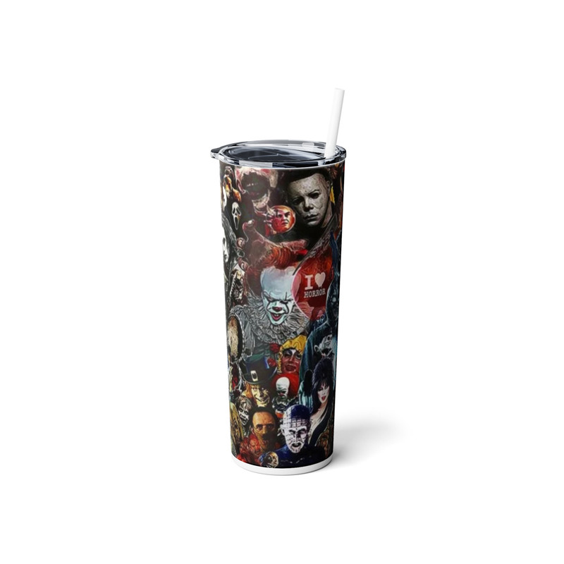 Horror Movie Tumbler, Horror Movie Skinny Tumbler, Horror Movie 20oz Skinny Tumbler, Wicked Enigmas Tumbler.png