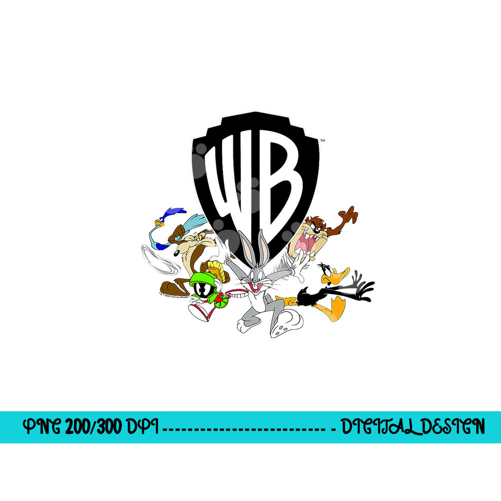WB100 Looney Tunes Retro Scatter Warner Bros. Group Logo png, sublimation .jpg