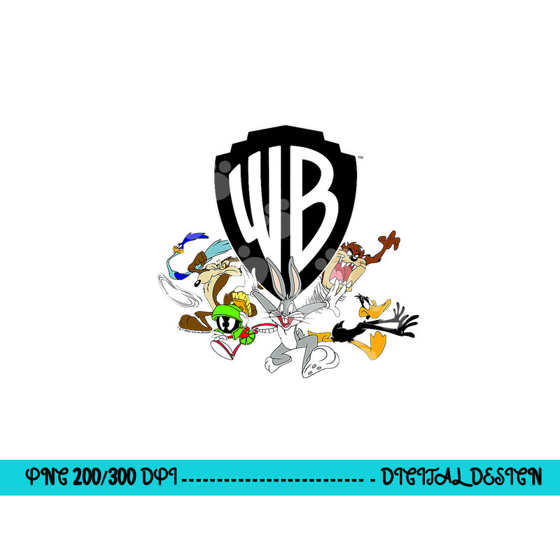 WB100 Looney Tunes Retro Scatter Warner Bros. Group Logo png, sublimation .jpg