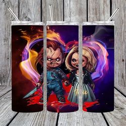 chucky the killer doll returns, 20oz skinny tumbler, 30oz skinny tumbler