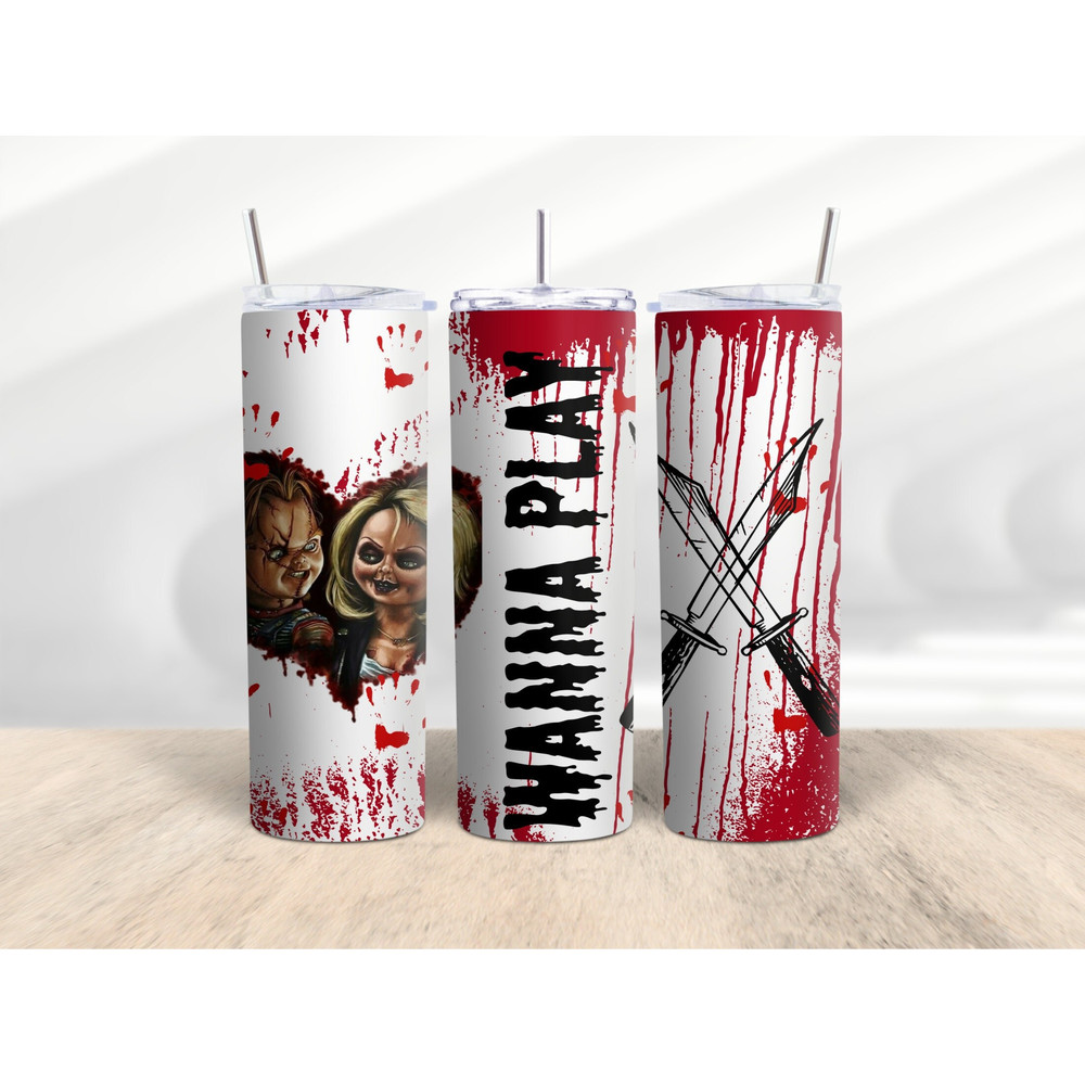 Chucky's Dollhouse A Sanctuary Of Evil, 20oz skinny tumbler, 30oz skinny tumbler.jpg