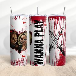 chucky's dollhouse a sanctuary of evil, 20oz skinny tumbler, 30oz skinny tumbler