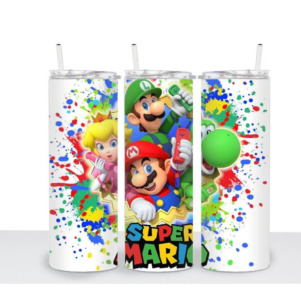Cartoon Tumbler Wrap, 20oz Skinny Tumbler Sublimation Design, Sublimation Design, Mario Tumbler, 20oz Skinny Straight , Cartoon Tumbler.jpg
