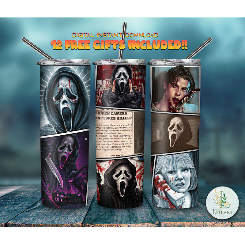 Chucky's Wrath Bloodstained Revenge, 20oz skinny tumbler, 30oz skinny tumbler.jpg