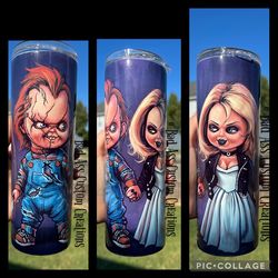 curse of chucky unleashing terror, 20oz skinny tumbler, 30oz skinny tumbler