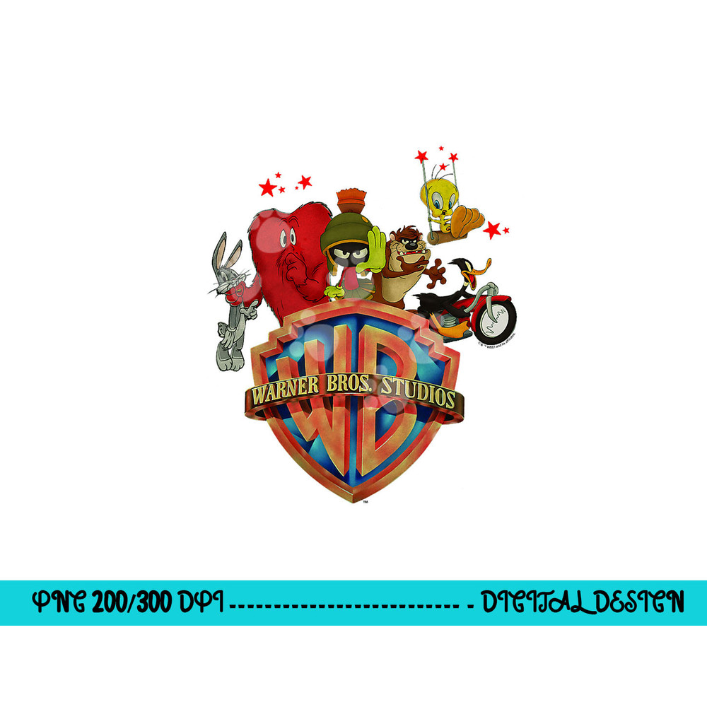 WB100 Looney Tunes Trouble Makers Warner Bros. Logo png, sublimation .jpg