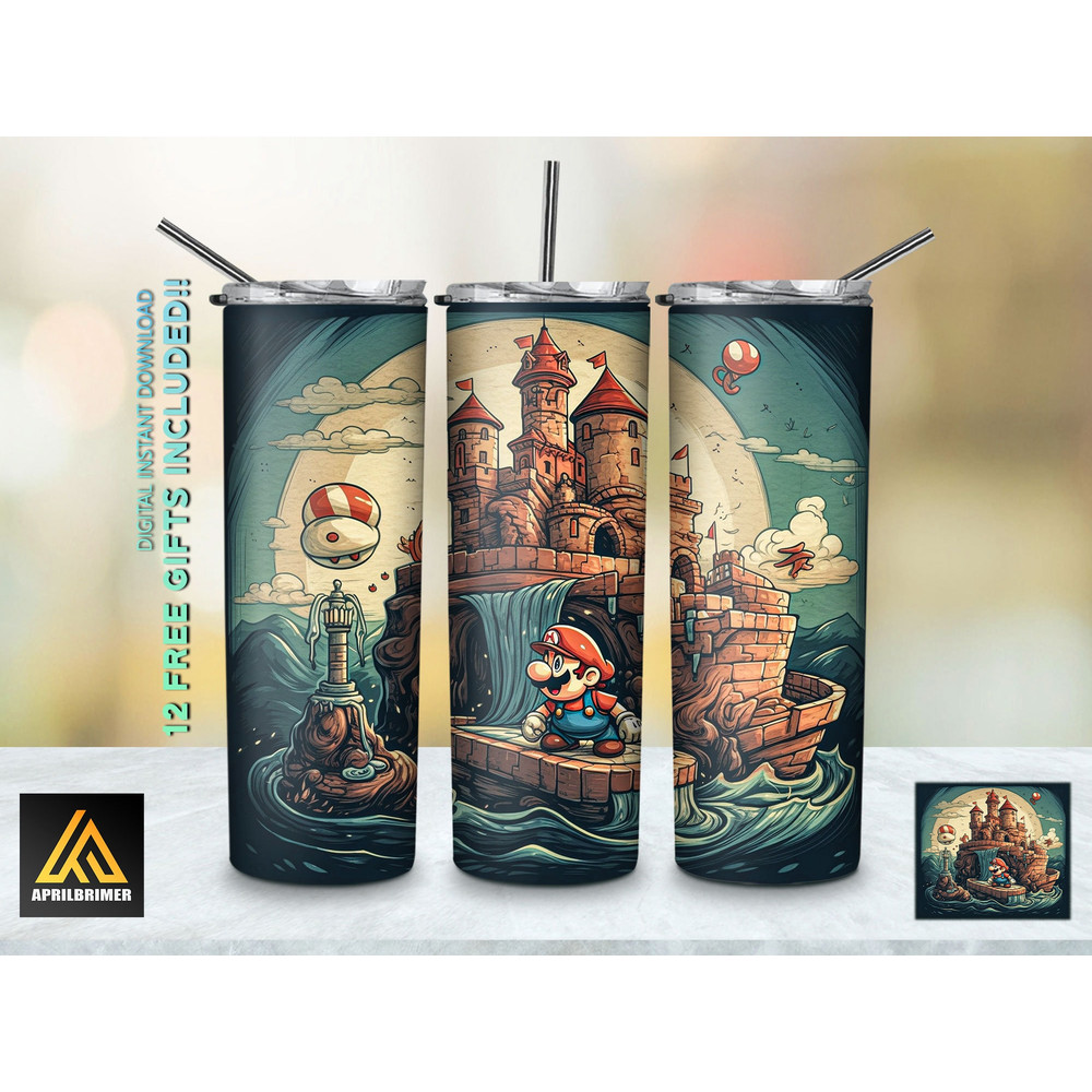 Game Characters 20 Oz Skinny Tumbler StraightTapered Wrap Png Sublimation Design, Gamer Tumbler PNG File Digital Download-3.jpg