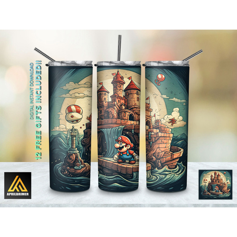 Game Characters 20 Oz Skinny Tumbler StraightTapered Wrap Png Sublimation Design, Gamer Tumbler PNG File Digital Download-3.jpg