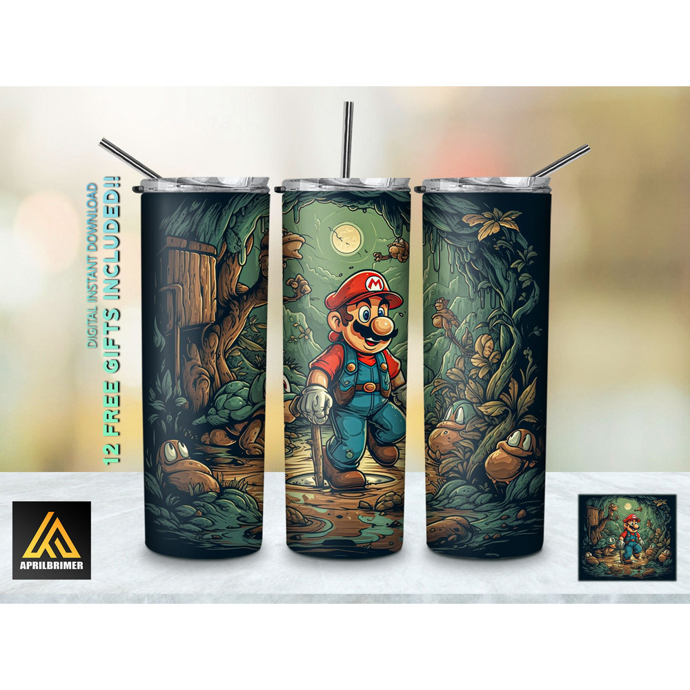 Game Characters 20 Oz Skinny Tumbler StraightTapered Wrap Png Sublimation Design, Gamer Tumbler PNG File Digital Download-4.jpg