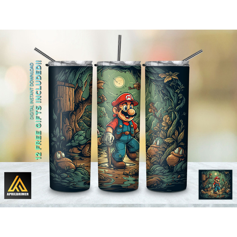 Game Characters 20 Oz Skinny Tumbler StraightTapered Wrap Png Sublimation Design, Gamer Tumbler PNG File Digital Download-4.jpg