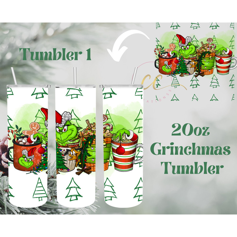 Grinchmas Tumbler Coffee tumbler Latte tumbler cup Grinchmas Tumbler with straw Christmas tumbler gift idea .jpg