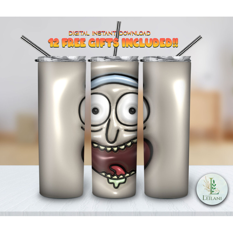Inflatable 3D Design Cartoon Characters 20 Oz Skinny Tumbler Wrap Png Sublimation StraightTapered, Cartoon Movie Tumbler Wrap Png-1.jpg