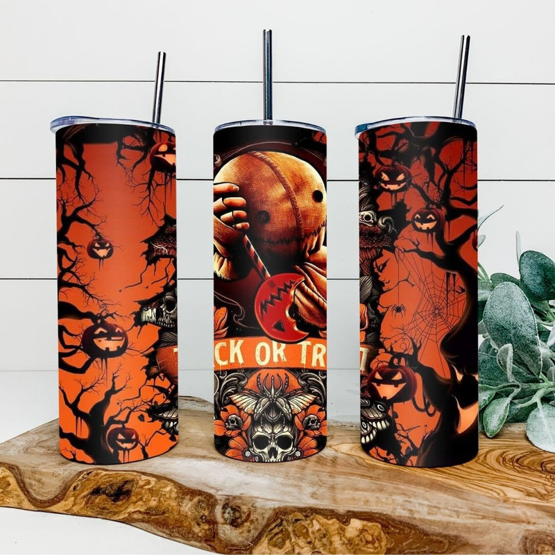 Halloween Horror Tumbler, Horror Movie 20oz Skinny Tumbler, Horror Movie Tumbler, Horror Movie 30oz Skinny Tumbler.png