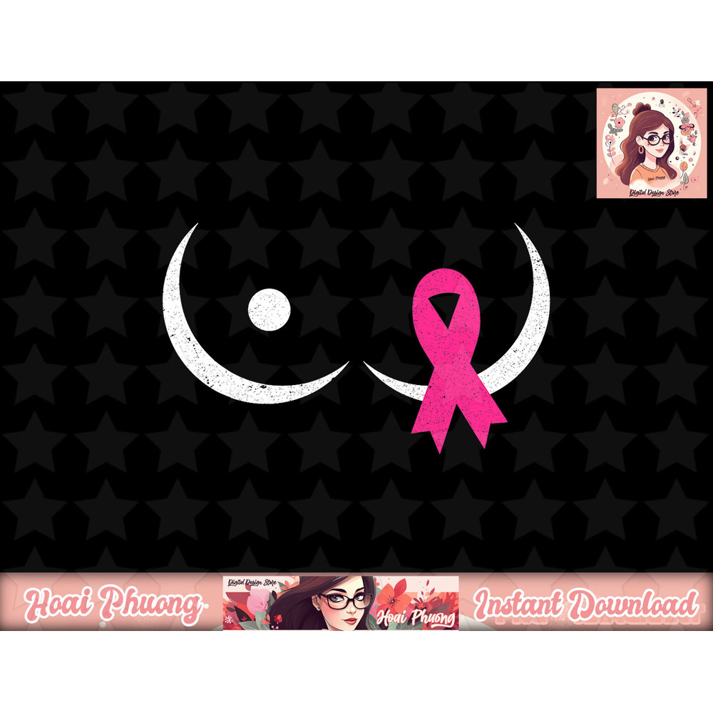 Save The Tatas Breast Cancer Warrior Pink Ribbon On Boob png, instant download.jpg